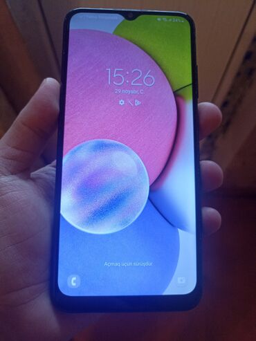 Samsung: Samsung Galaxy A03s, 32 GB, rəng - Qara, Sensor, Barmaq izi, İki sim kartlı