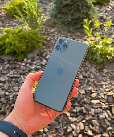 запчасти на айфон 11: IPhone 11 Pro Max, Колдонулган, 512 ГБ, Matte Midnight Green, 100 %