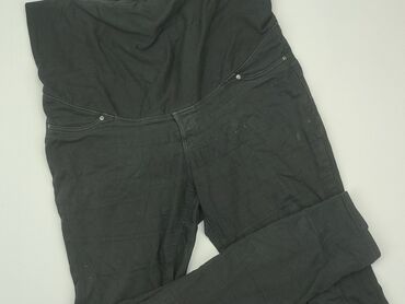 spodnie jeans w kwiaty: H&M, L (EU 40), condition - Fair