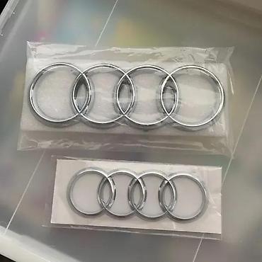 Auto delovi, gume i tjuning: Audi znak crni za gepek 21,5 x 7cm samolepljiv. Zamenski znakovi Audi — 5