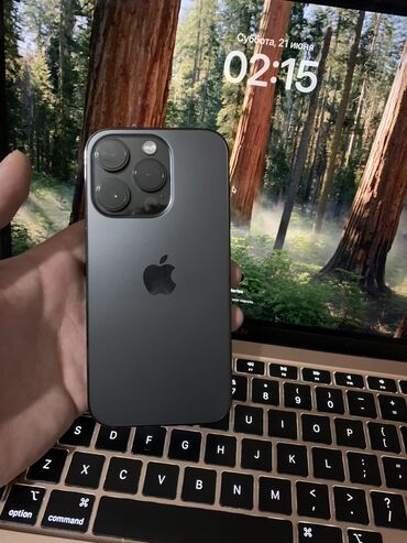 переходник для клавиатуры и мышки для телефона: IPhone 14 Pro, Б/у, 256 ГБ, Jet Black, Защитное стекло, Чехол, 86 %