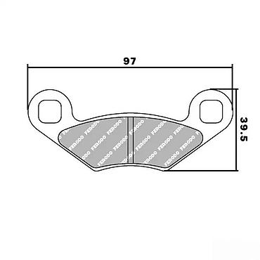 motor suzuki: Ferodo kočione pločice za motocikle – dimenzije 97 x 39,5 mm - Tip — 2