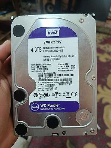 Накопитель для ПК, Б/у, Western Digital (WD), HDD, 4 ТБ, 3.5", Для ПК