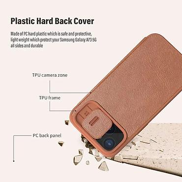 Maske i futrole za telefone: Maska Nillkin Qin Pro za iPhone 15 Pro 6.1 crvena. Uz brzu dostavu i — 11