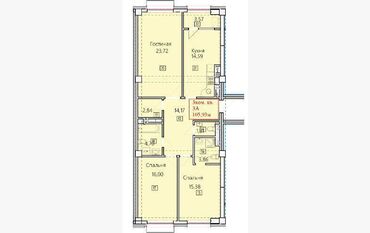 кв беловодске: 3 комнаты, 106 м², 11 этаж