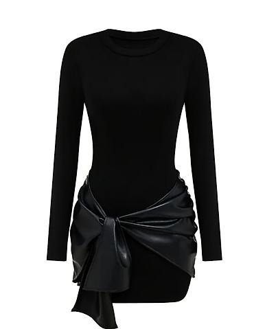 Haljine: Haljine vise modela sa elastinom. Bez,crna,borda,roza,puder — 2