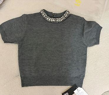 Qadın geyimləri: Forever 21 markasi qadın trikotaj bluzası - Rəng: boz - Ölçü: M (L — 1