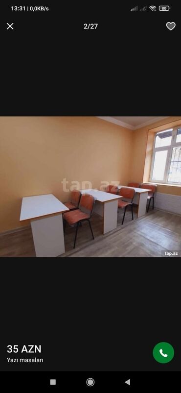 Uşaq masaları: Oğlan və qız üçün, Yeni, Siyirməsiz, Parta, Stulsuz — 14