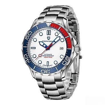 Ručni satovi: PAGANI DESIGN PD-1667 -42mm-Bela -Omega Seamaster Diver 300M Potpuno — 5