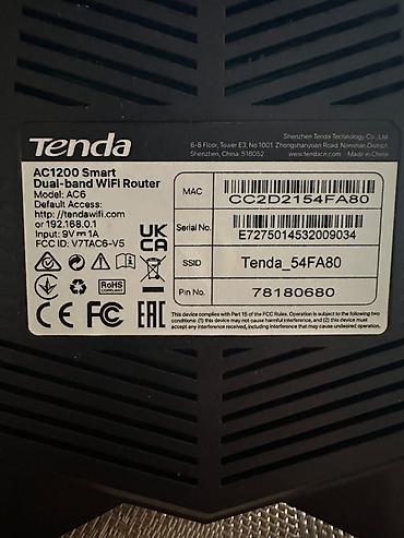 internet is: Tenda Wi-Fi routeri satılır. Tam işlək və saz vəziyyətdədir. Ev, ofis — 4