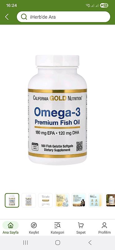 vozol yağı: Məhsul: California Gold Nutrition Omega-3 Premium Fish Oil Forması — 1