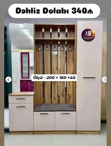 Dəhliz dolabları: Dəhliz dolabları – İLKSİMAY Mebel Variant 1: - Ölçü: 200×140×40 sm - — 6