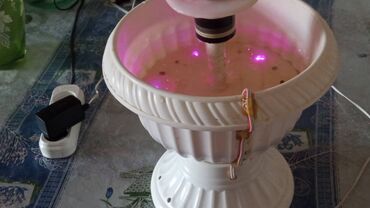 Stol lampaları: Комнатный Мини-фонтан с разноцветной подсветкой — 6