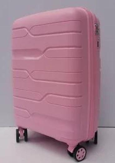 Putni koferi i torbe: Tvrdi kofer na točkiće – ružičasti - Materijal: čvrsta ABS/plastika — 26