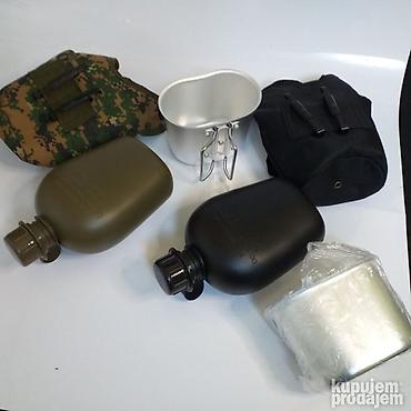 kotlići za gulaš: Vojne čuturice sa metalnom posudom za hranu — 2