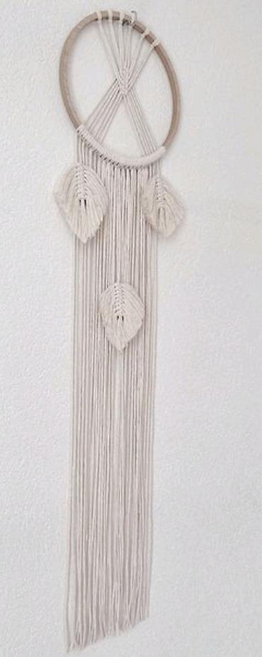 Digər ev dekoru: Makrame divar bəzəyi – əl işidir - Material: 100% pambıq iplər, taxta — 22