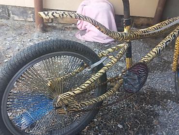 yayda gəzinti ucun araba: Uşaq/BMX tərzində velosiped – pələng naxışlı xüsusi dizayn. - — 4