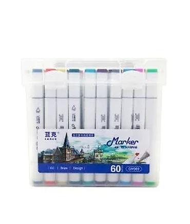 karta: PRC LK909-60 İkitərəfli Flomaster Dəsti Rəsm, rəngləmə, eskiz və — 1