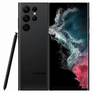 телефон устаси: Samsung Galaxy S22 Ultra, 256 ГБ, цвет - Черный, 1 SIM