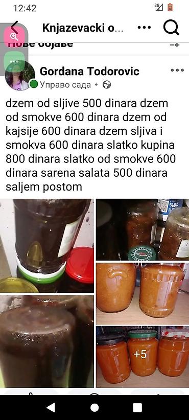 Ulje, konzerve: Domaći džemovi, slatko i zimnica – razne vrste, u teglama. Ponuda i — 1