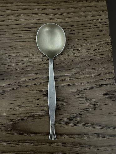 gümüş qədəh: Gümüş qaşıq – miniatür/çay qaşığı - Material: gümüş tonlu metal — 1