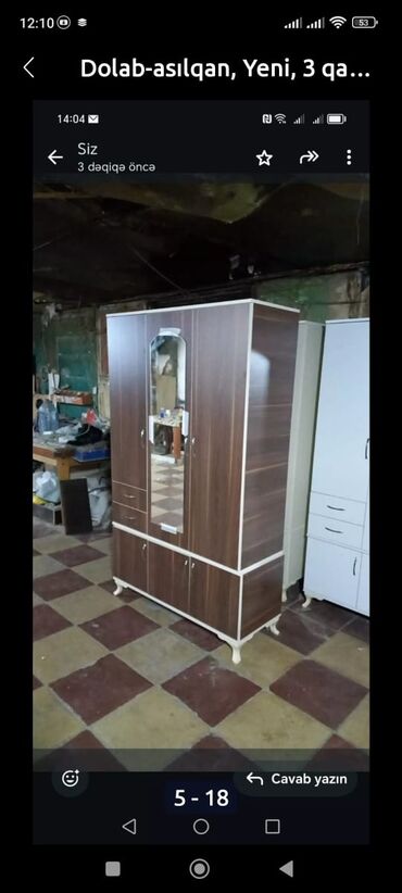 Dolablar: Yeni, Açılan, 3 qapılı Düz dolab, Qarderob, paltar dolabı, Azərbaycan — 4