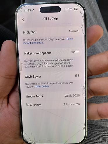 iphone 6s plata: IPhone 17, 256 GB, Yaşıl, Qırıq — 2