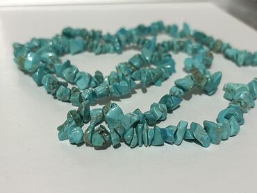 Boyunbağılar: Təbii firuzə daşlı boyunbağı. Uzunluğu 80 sm. - Material: təbii — 6