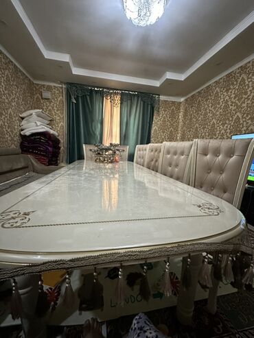 комплекты столов и стульев для кухни: Стол и стул для зала, Новый, цвет - Бежевый