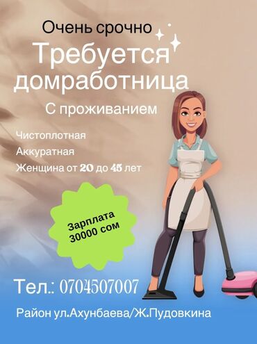 Домработницы: Требуется Домработница, График: Гибкий график, Работа в выходные, Оплата Ежемесячно