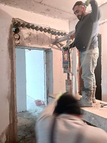 tam insaat: Beton və dəmir-beton kəsimi–deşmə xidməti - Armaturlu beton divar — 1