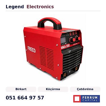Инструменты: Elan başlığı: Qaynaq aparatı FREED HHT_300900, MMA-300, 300 A — 1