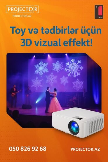 Proyektorlar: İşlənmiş Portativ Proyektor Ünvandan götürmə, Pulsuz çatdırılma, Ödənişli çatdırılma — 6