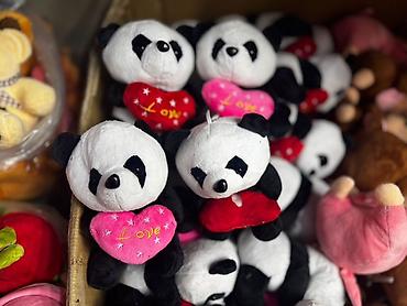 Мягкие игрушки «Панда с сердцем Love» - Симпатичные плюшевые панды в