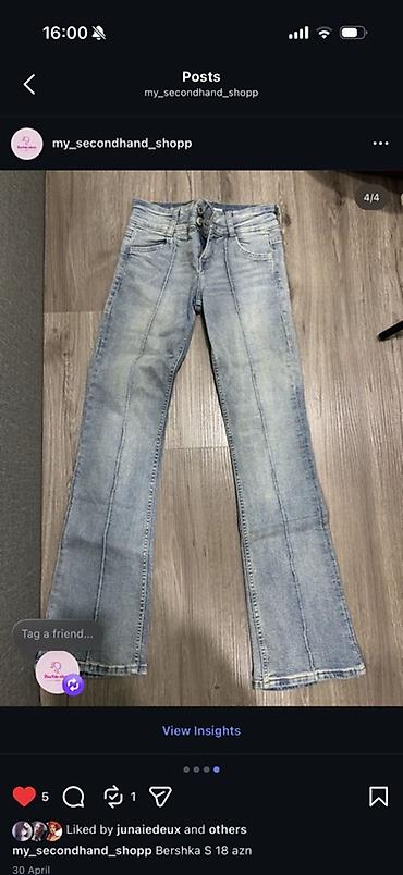 Cinslər: Cinslər, Bershka, S, rəng - Mavi — 4