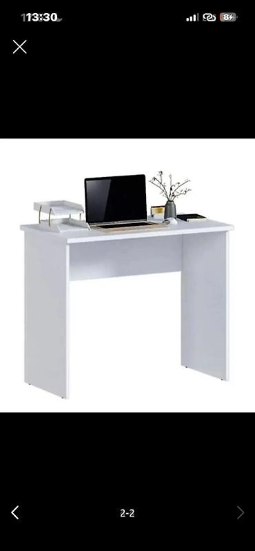 study table: Отлично подойдет для школьников Письменный/компьютерный стол, белый — 1