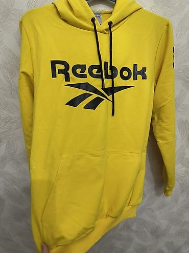 патч stone island: Мужская толстовка, XL, Reebok, Б/у, цвет - Желтый, Платная доставка — 2