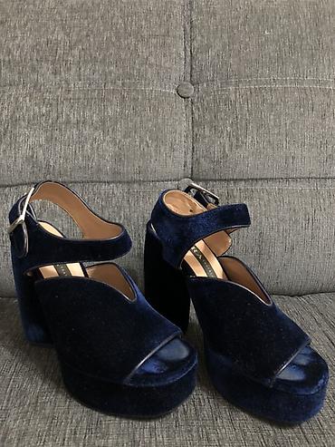 индиго: Босоножки, 36, Zara, Б/у, цвет - Синий, Самовывоз — 3