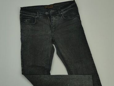 czarne spódnice jeansowe z przetarciami: Jeansy, L, stan - Bardzo dobry