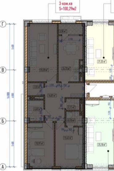 дом барачного типа: 3 комнаты, 101 м², Элитка, 2 этаж, ПСО (под самоотделку)