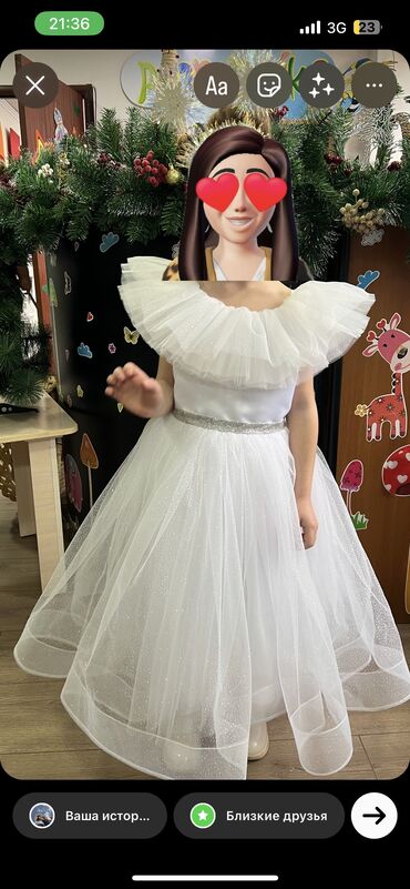 одежда акацуки: Детское платье, цвет - Белый, Б/у