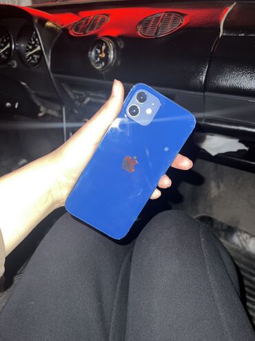 iphone 12 синий: IPhone 12, Б/у, 64 ГБ, Синий, Чехол, 85 %