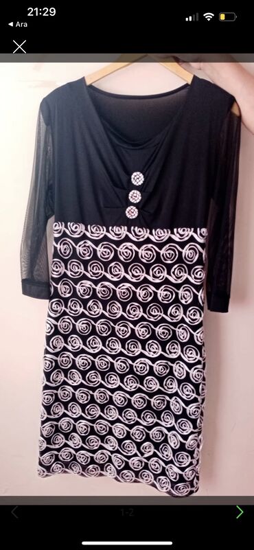 xl neçə razmerdir: Вечернее платье, Миди, XL (EU 42)