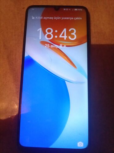telefon tutacagi: Honor X7, 128 GB, rəng - Göy, Barmaq izi, İki sim kartlı, Face ID