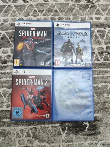 купить диски на сони плейстейшен 5: Spider Man 2 -3000 Spider Man Miles Morales 2000 God Of War Ragnarok