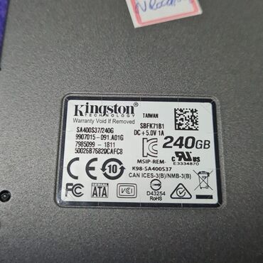SSD diskləri: SSD disk Kingston, 240 GB, Yeni