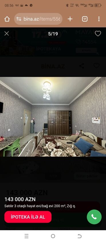 Həyət evləri və villaların satışı: Satılır 3 otaqlı həyət evi/bağ evi, Zığ q. Xüsusiyyətlər: - Geniş — 9