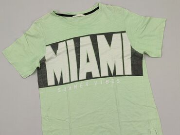 koszulka zielona: T-shirt, H&M, 16 years, 164-170 cm, condition - Good