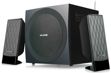 Видеокарты: Microlab Subwoofer M-300U 2.1 BLACK 38W(14W+2*12W) USB,SD,FM В