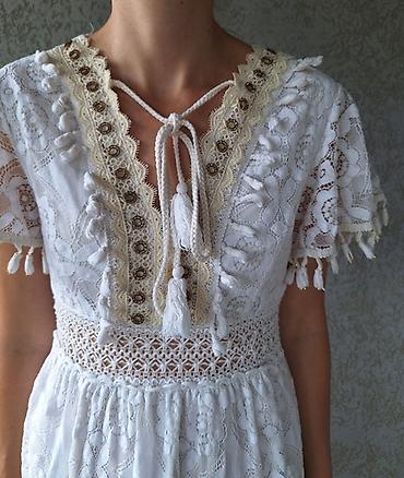 Haljine: Italijanska haljina brenda Vincenove u boho stilu, bogata bela čipka — 4
